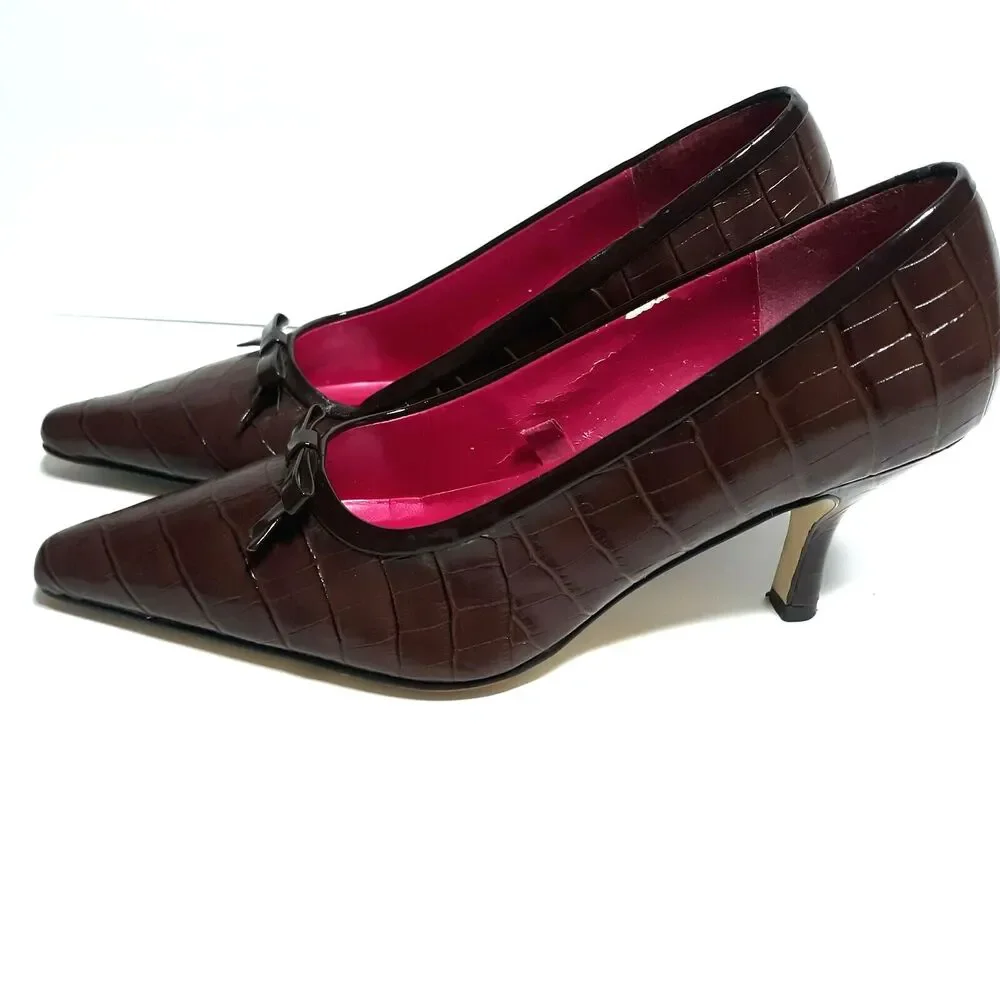 Women’s Isaac Mizrahi For Target Crocodile Skin Print  Tall Heels Size 7 shoes